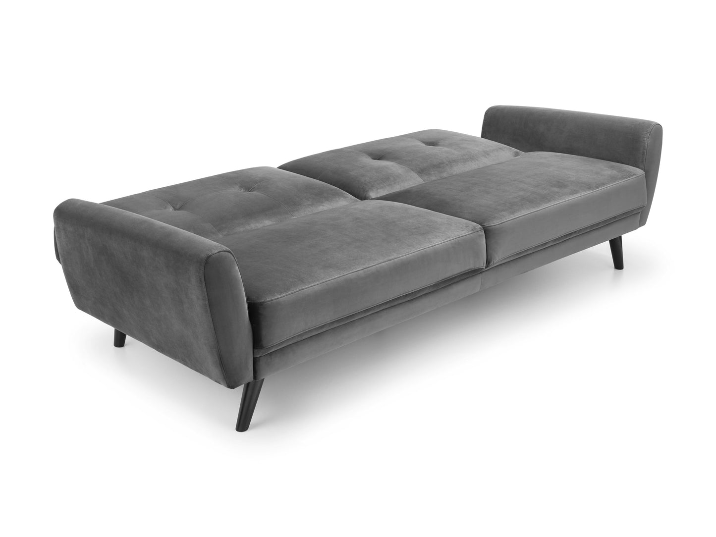 Monza Sofa and Sofa Bed in Dark Grey Velvet