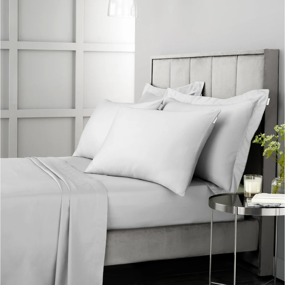 Bianca 400TC Cotton Sateen Fitted Sheet | Dove Grey