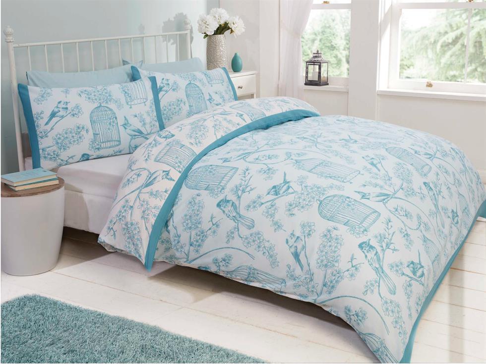 Birdcage Bedding Set Duck Egg