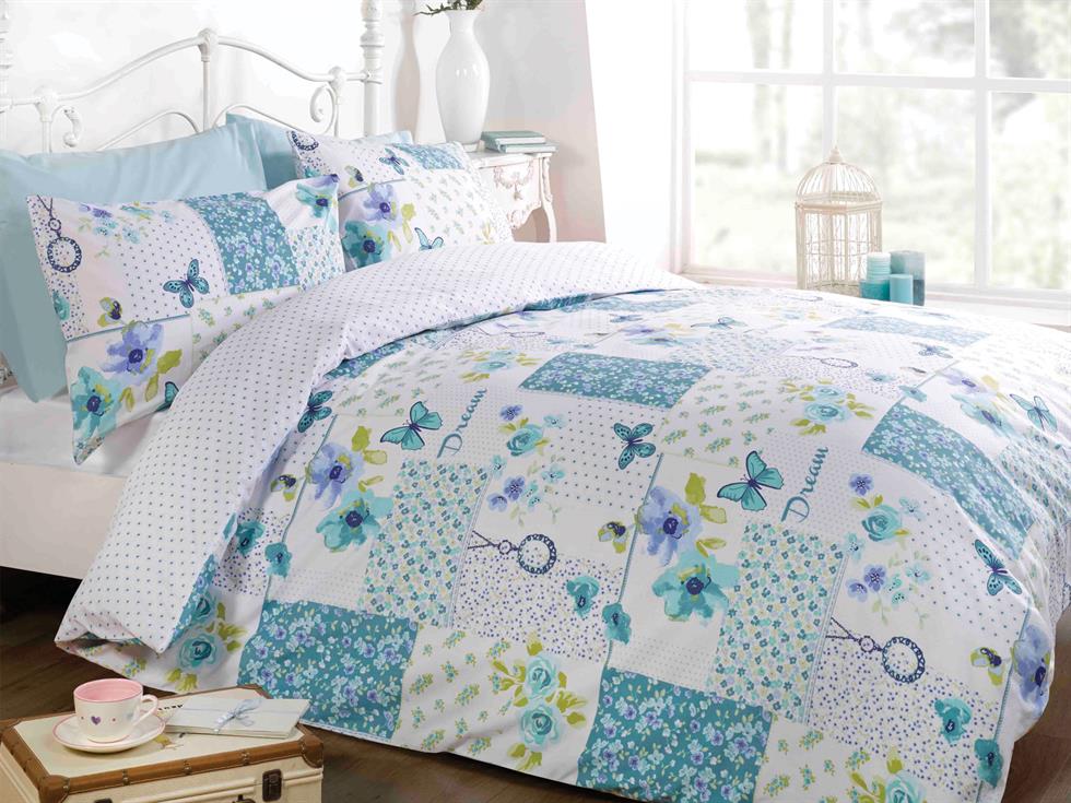 Dream Patchwork Bedding Set Teal