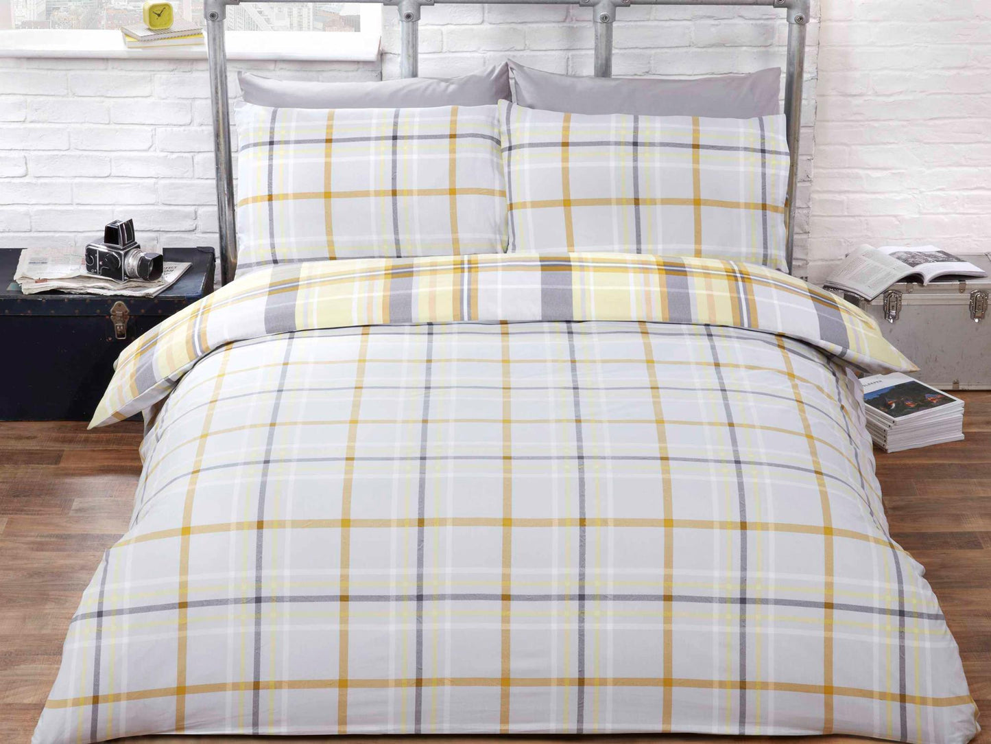 Hamilton Check Bedding Set Lemon