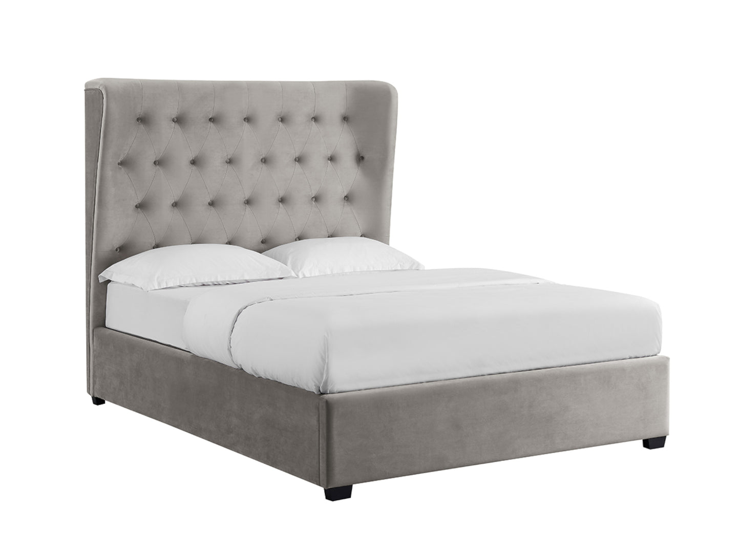 Belgravia Ottoman Bed Frame in Soft Grey Velvet