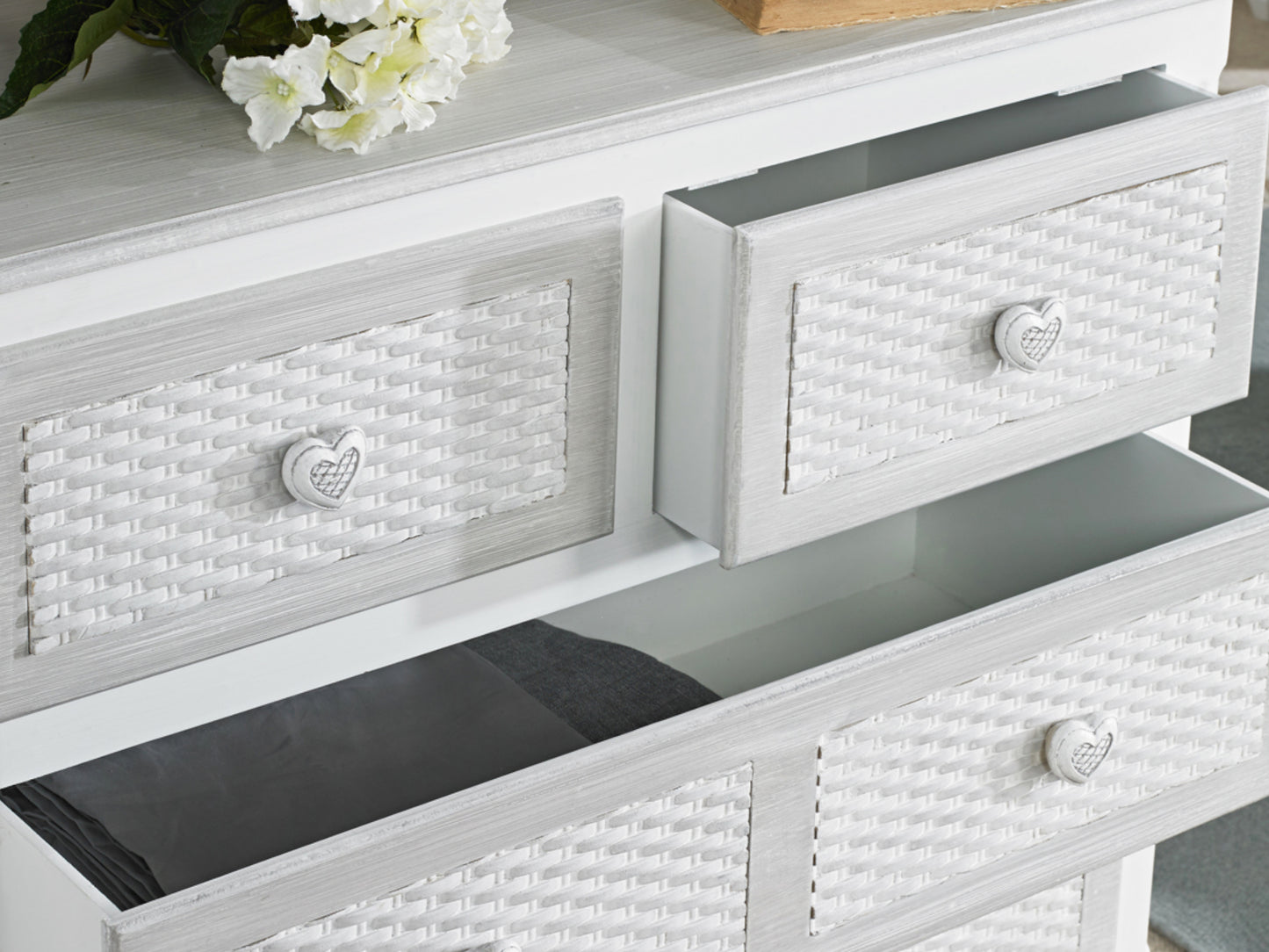Brittany Shabby Chic Lattice Bedroom Furniture
