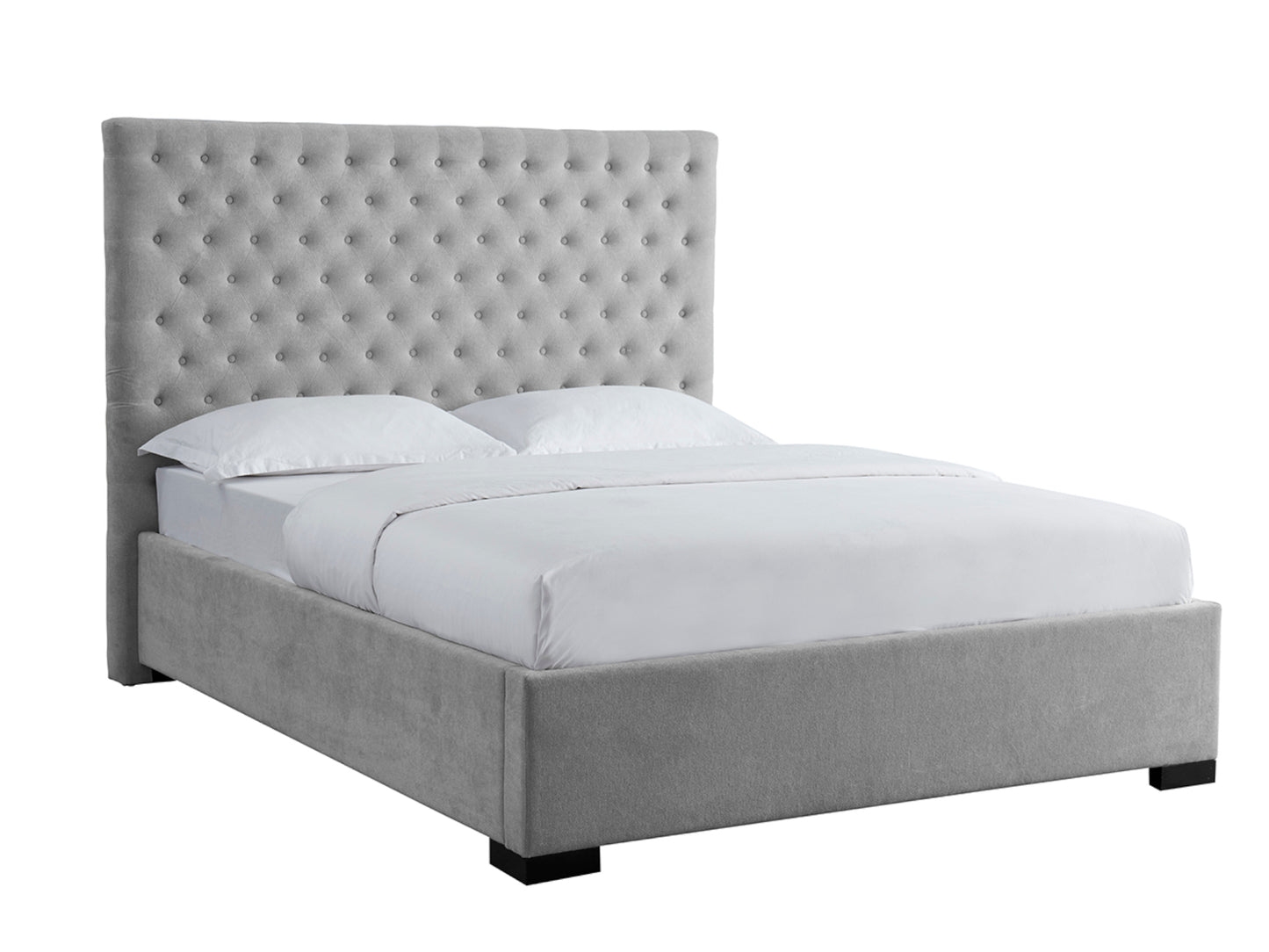 Cavendish Bed Frame in Soft Grey Velvet
