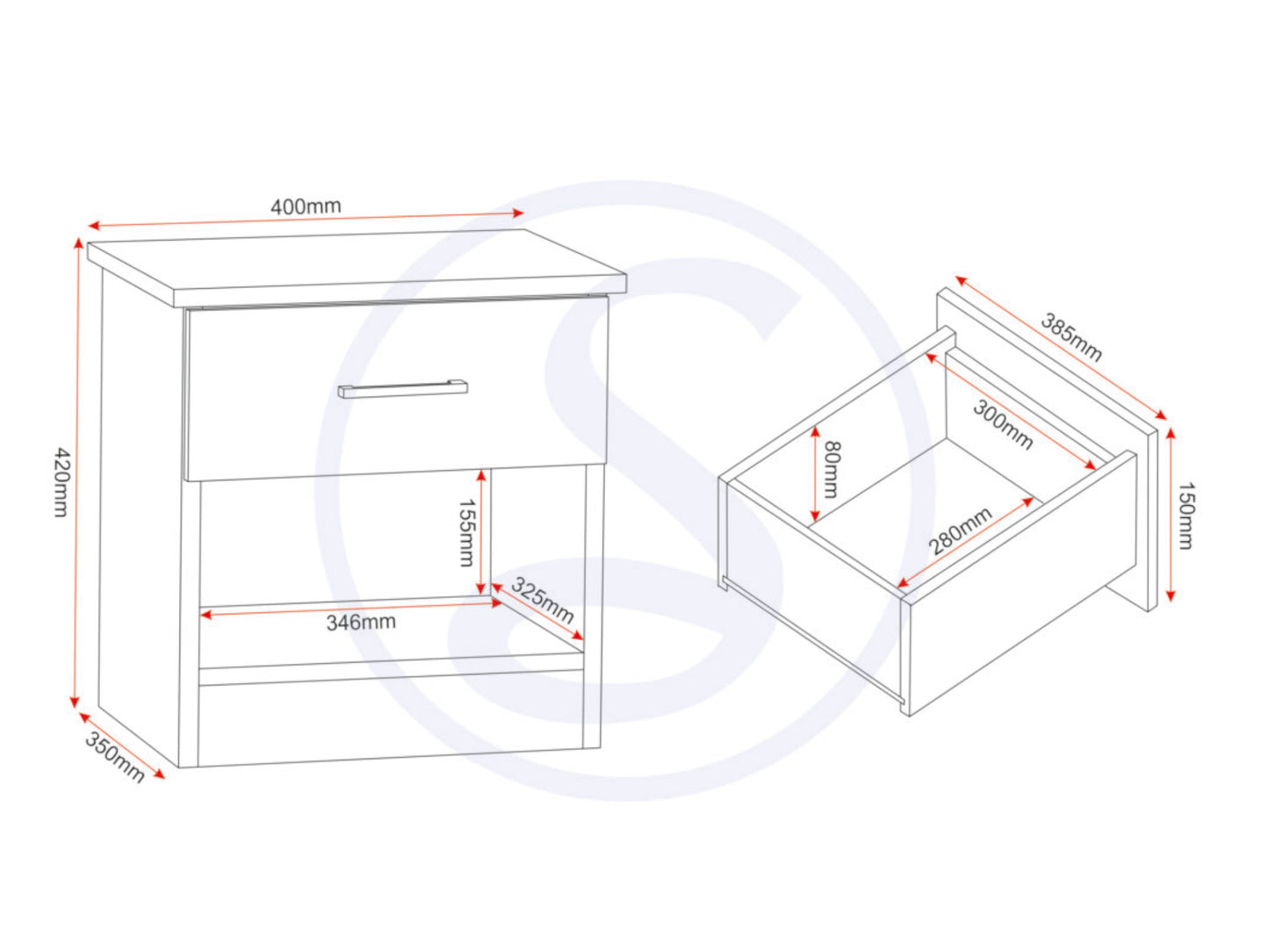 Polar Bedroom Set in White