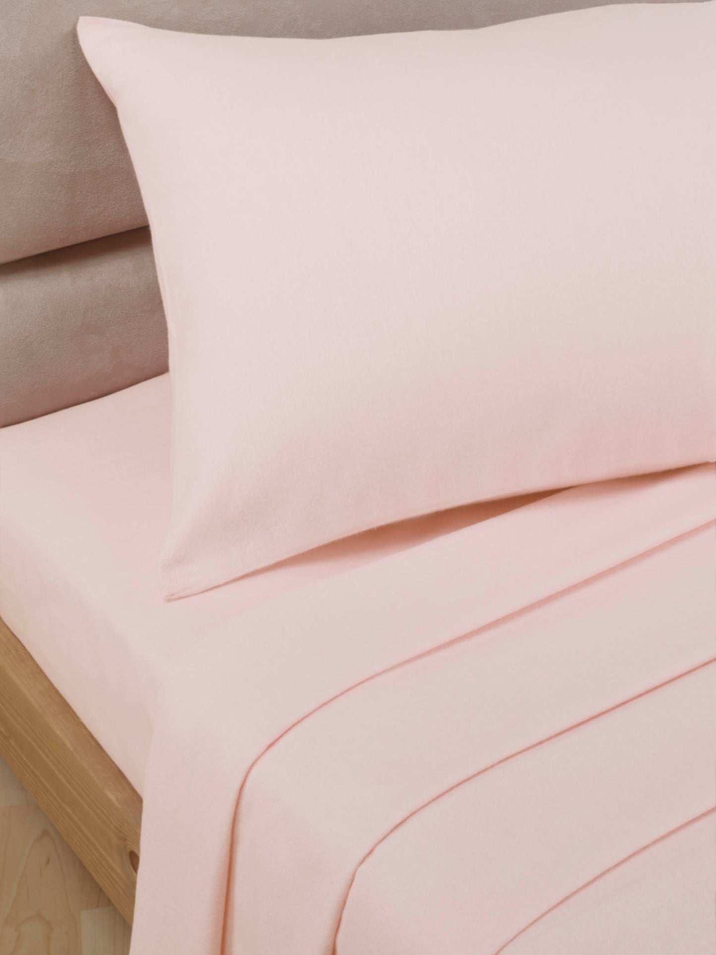 Percale Luxury Flat Sheet Soft Pink