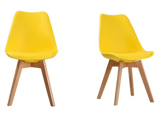 Louvre Dining Chair in Yellow (2 Pack)