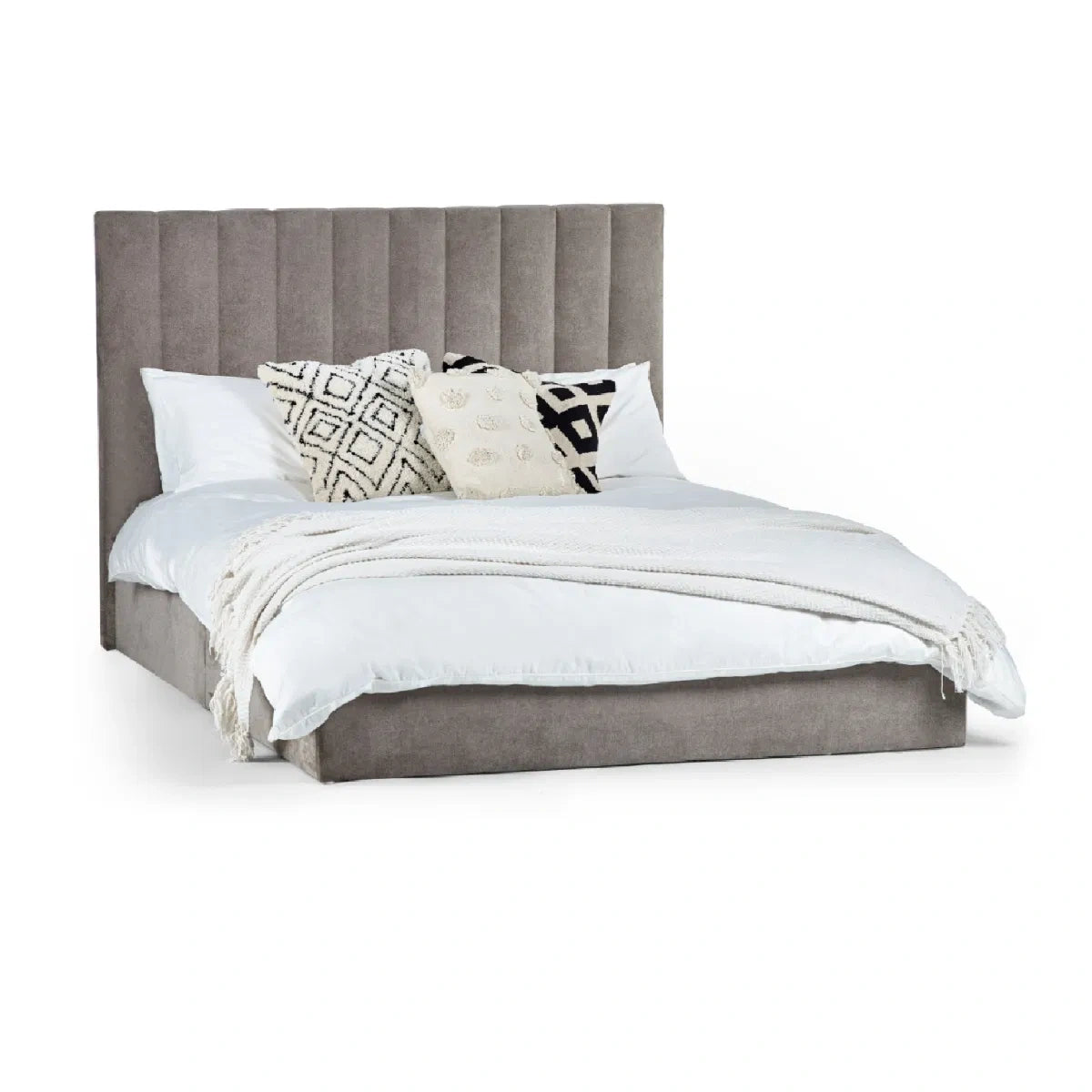 Eloise Bed Frame Chenille Grey