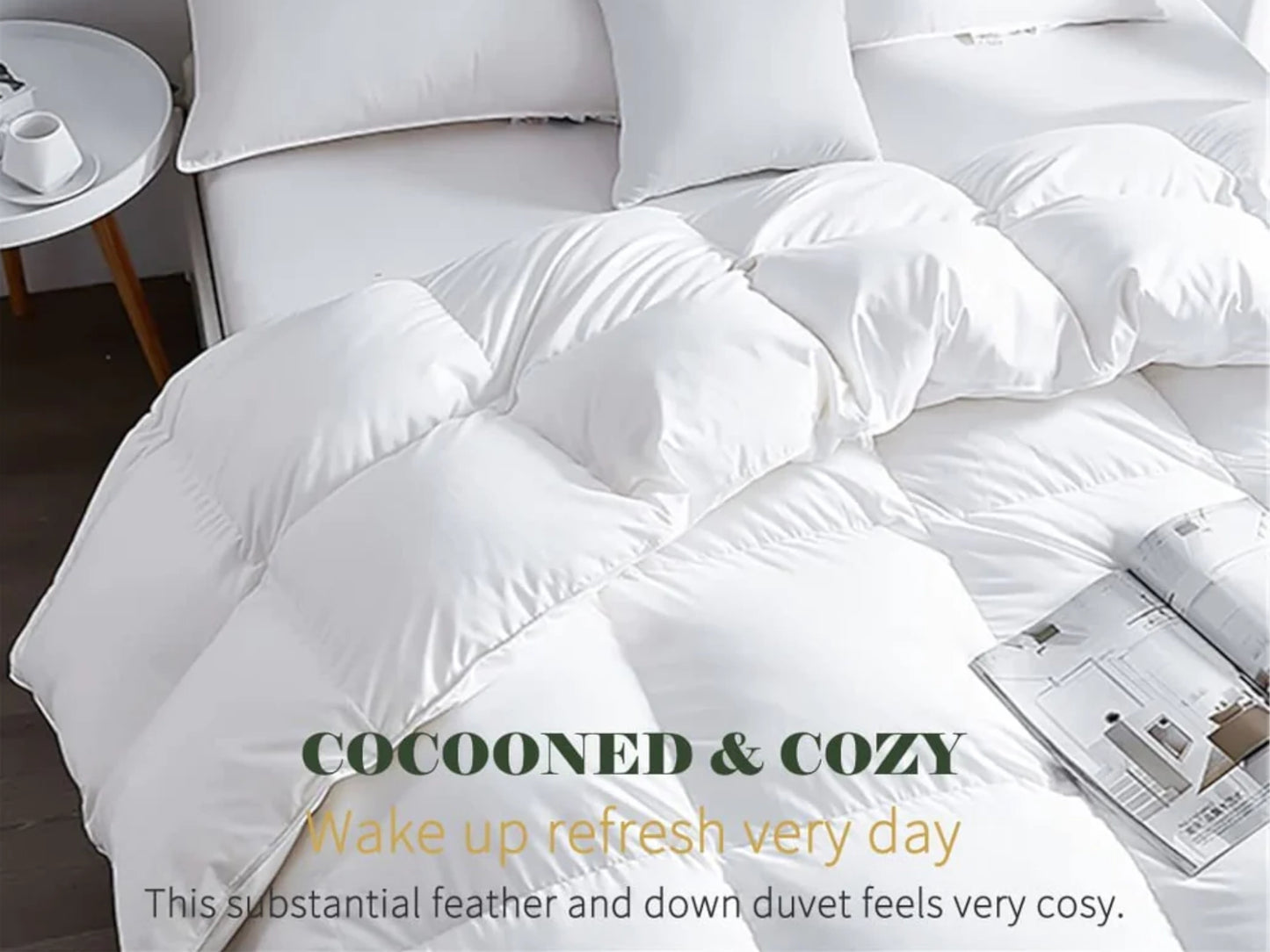 Luxury Goose Feather & Down Natural Duvet 13.5 and 10.5 Tog