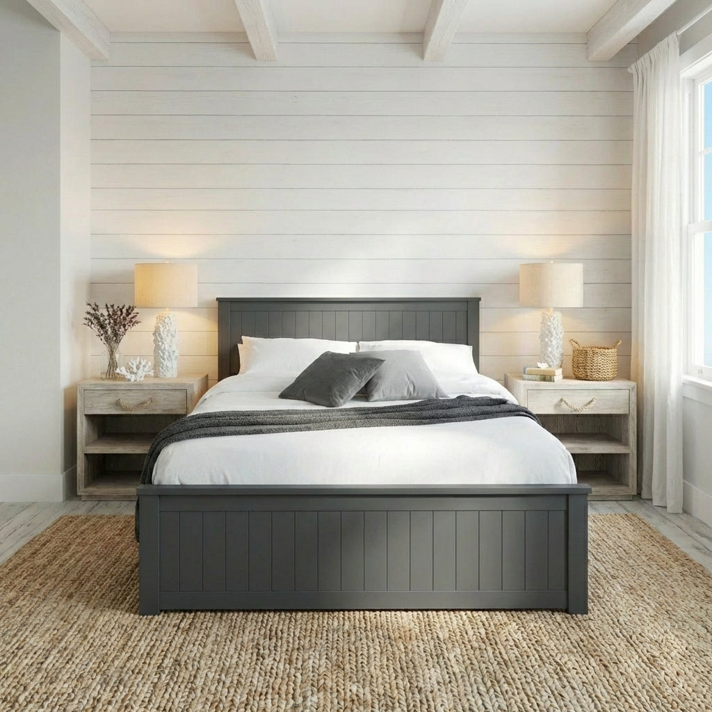 Main Ottoman Bed Head-on | Anthracite
