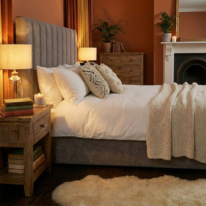 Eloise Bed Frame Chenille Grey