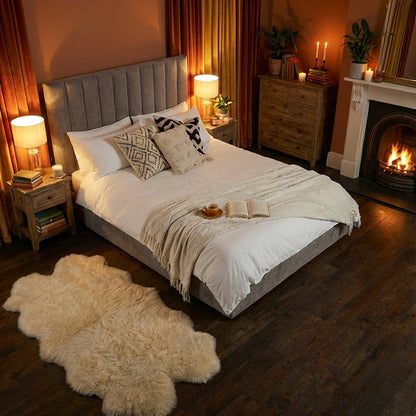 Eloise Bed Frame Chenille Grey