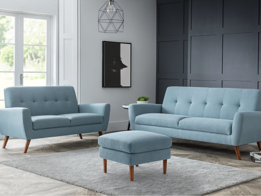 Monza Sofa and Sofa Bed in Blue Fabric