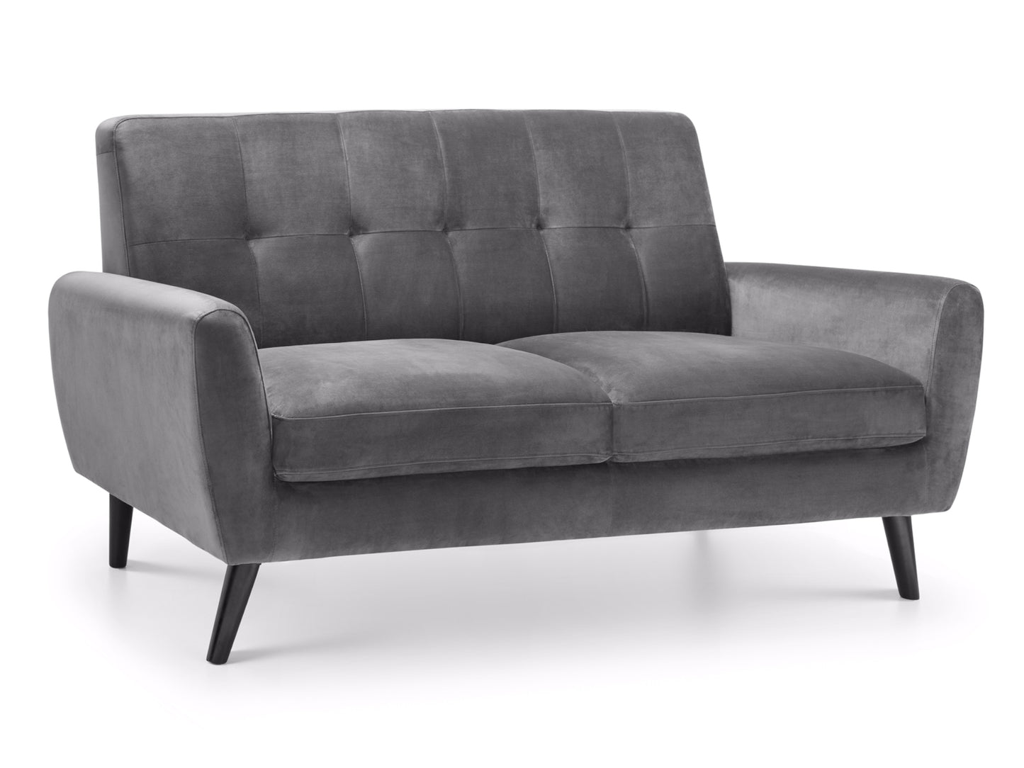 Monza Sofa and Sofa Bed in Dark Grey Velvet