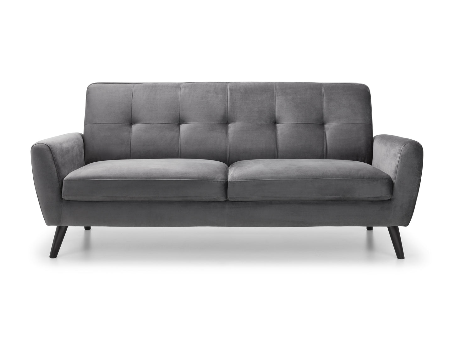 Monza Sofa and Sofa Bed in Dark Grey Velvet