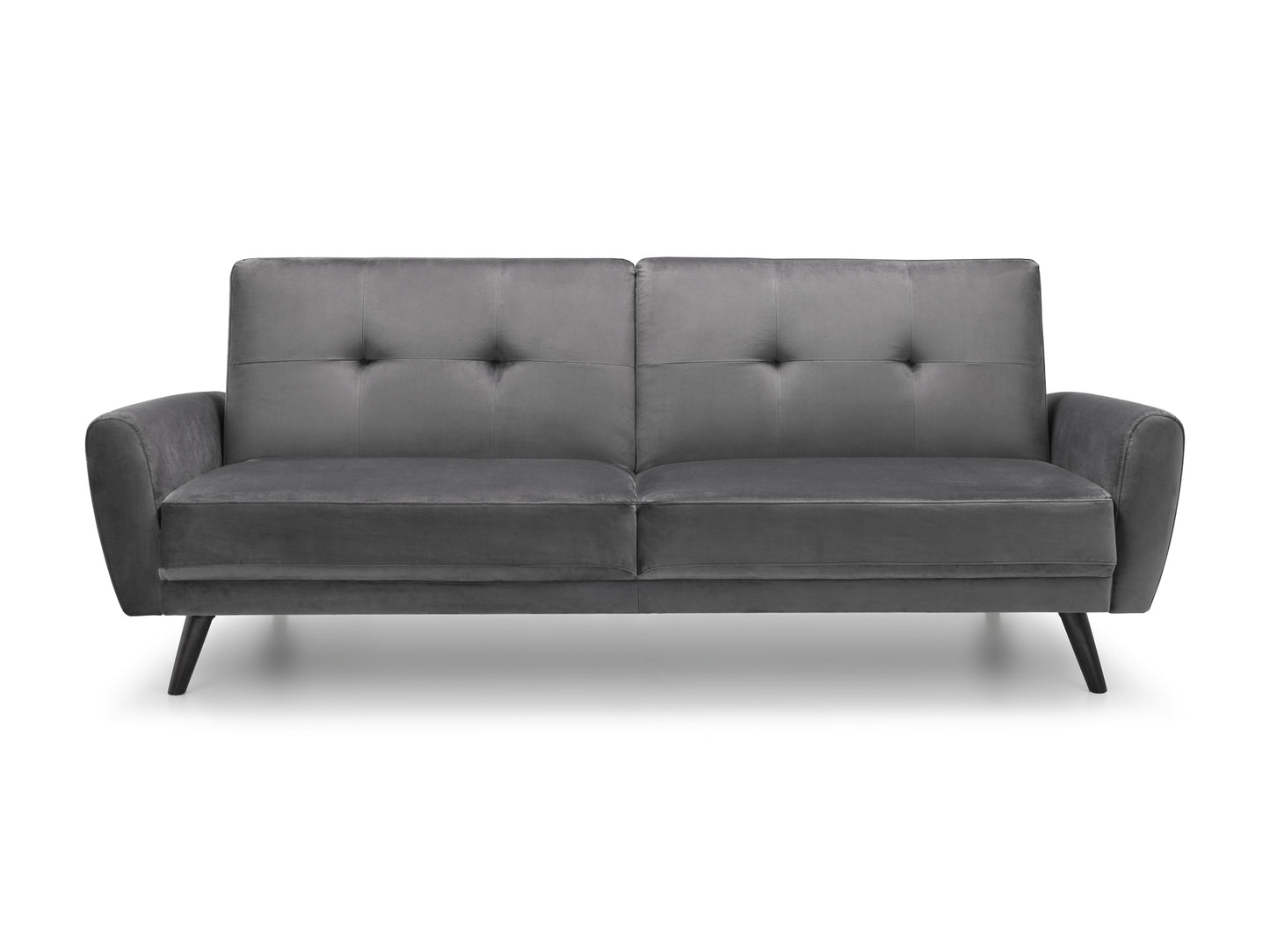 Monza Sofa and Sofa Bed in Dark Grey Velvet