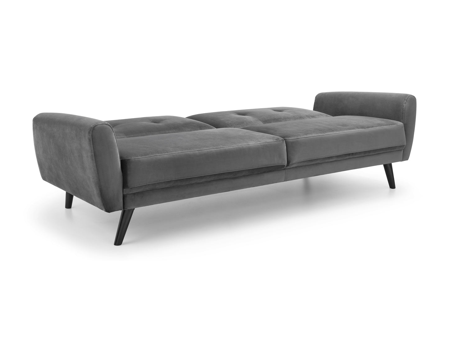 Monza Sofa and Sofa Bed in Dark Grey Velvet