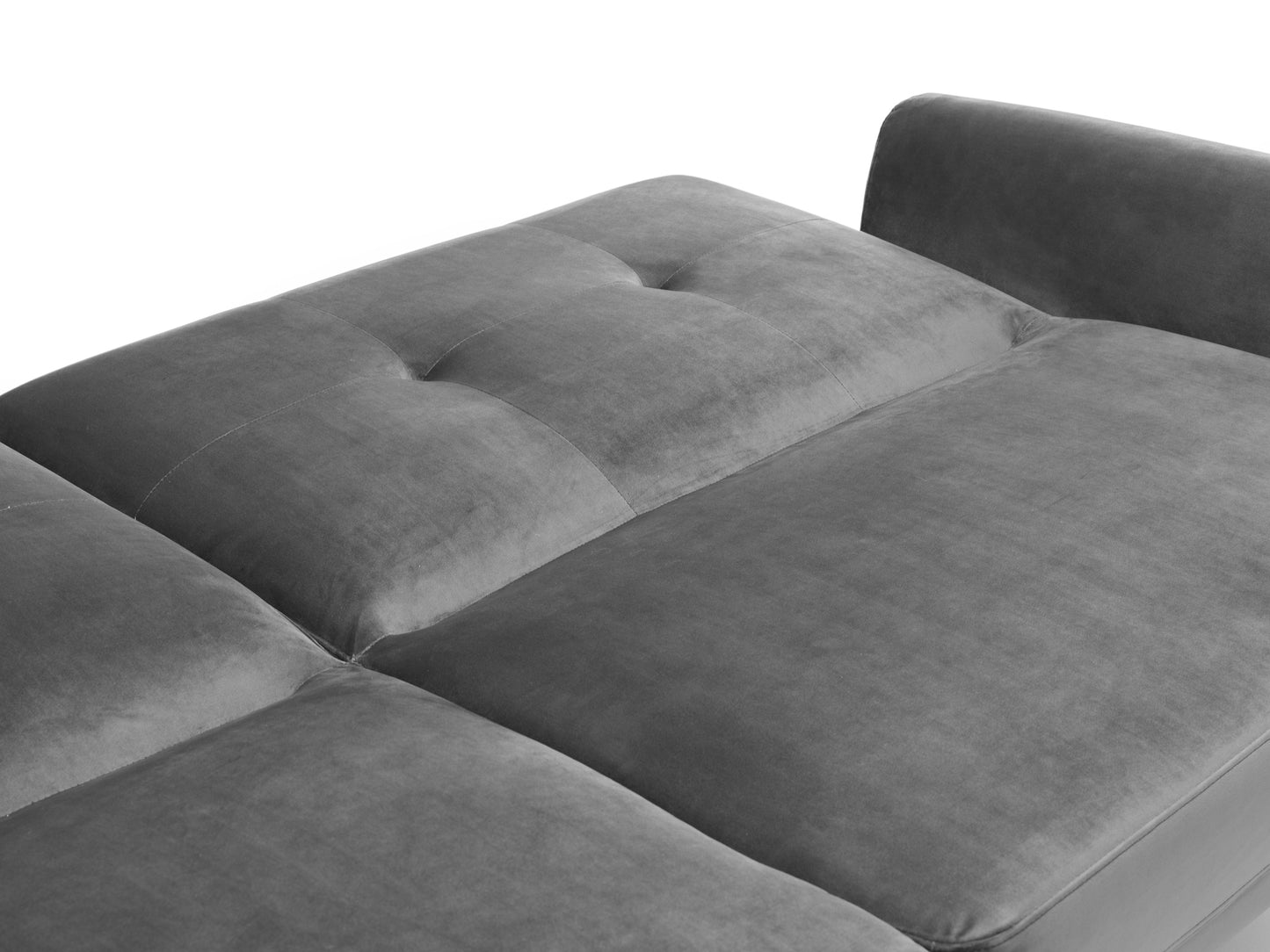 Monza Sofa and Sofa Bed in Dark Grey Velvet