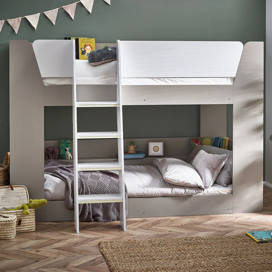 Parsec Bunk Bed - Taupe & White
