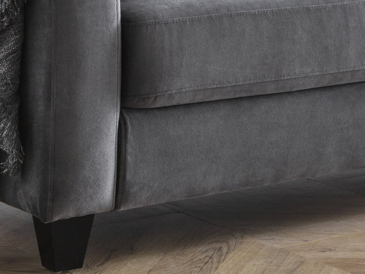 Vivo Sofa and Sofa Bed in Dusk Grey Chenille