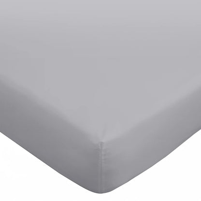 Bianca 180TC Egyptian Cotton Fitted Sheet | Silver Grey