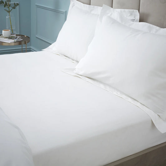 Bianca 180TC Egyptian Cotton Fitted Sheet | White