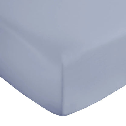 Bianca 400TC Cotton Sateen Fitted Sheet | Blue