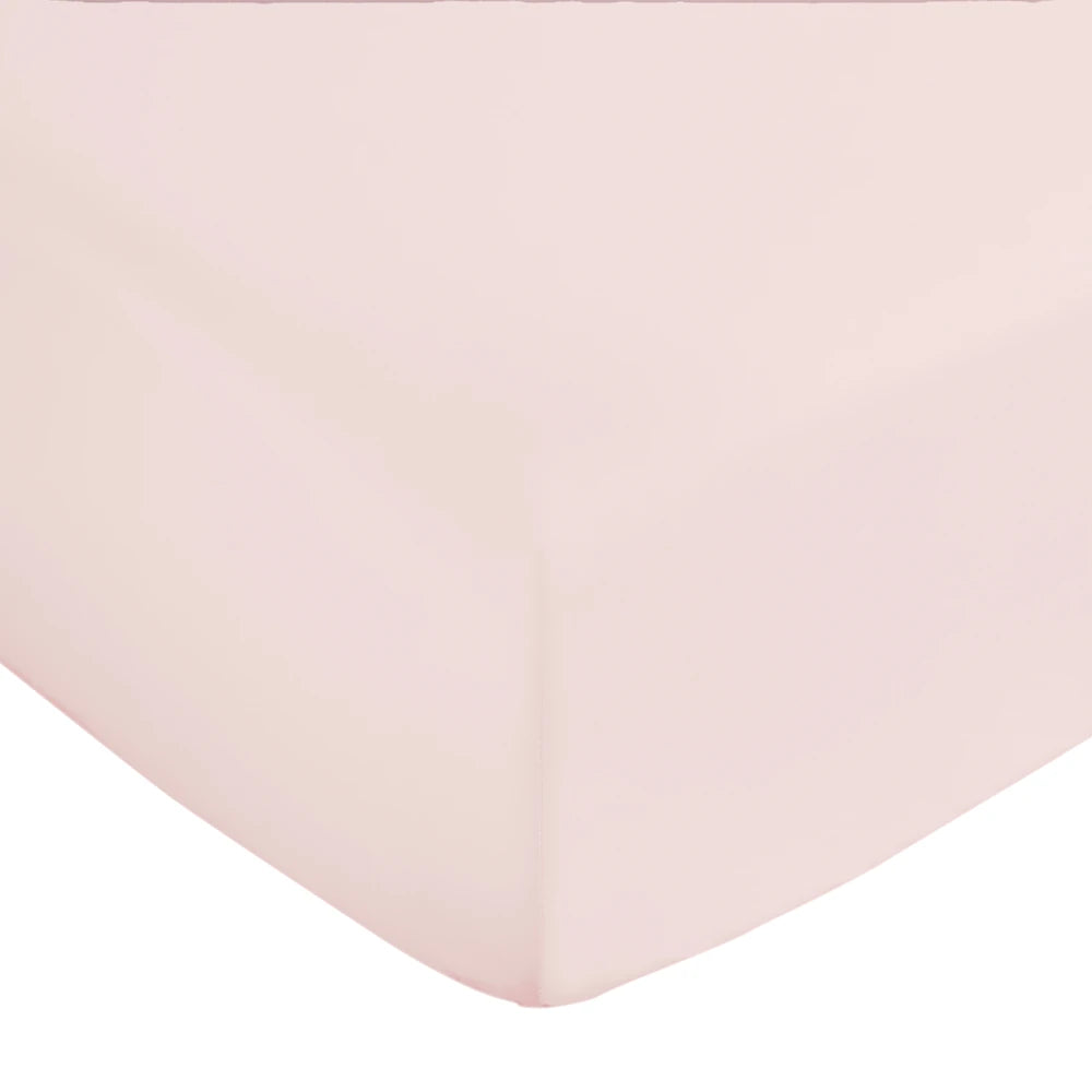 Bianca 400TC Cotton Sateen Fitted Sheet | Blush Pink