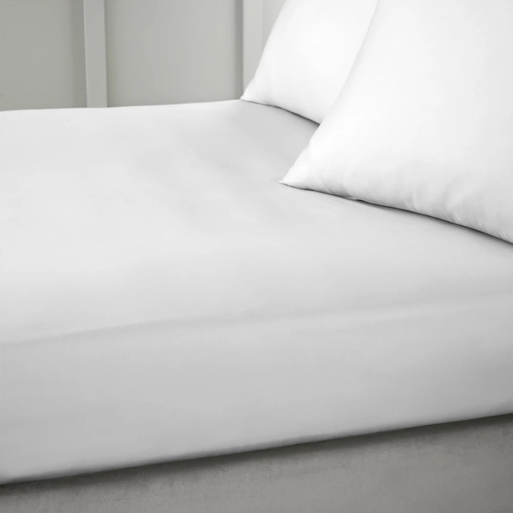 Bianca 400TC Cotton Sateen Fitted Sheet | Dove Grey