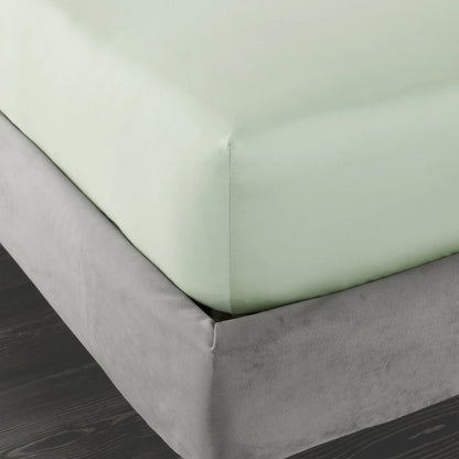 Bianca 400TC Cotton Sateen Fitted Sheet | Green