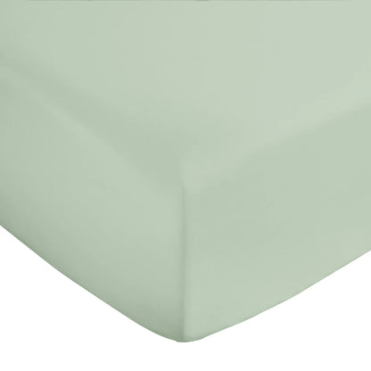 Bianca 400TC Cotton Sateen Fitted Sheet | Green