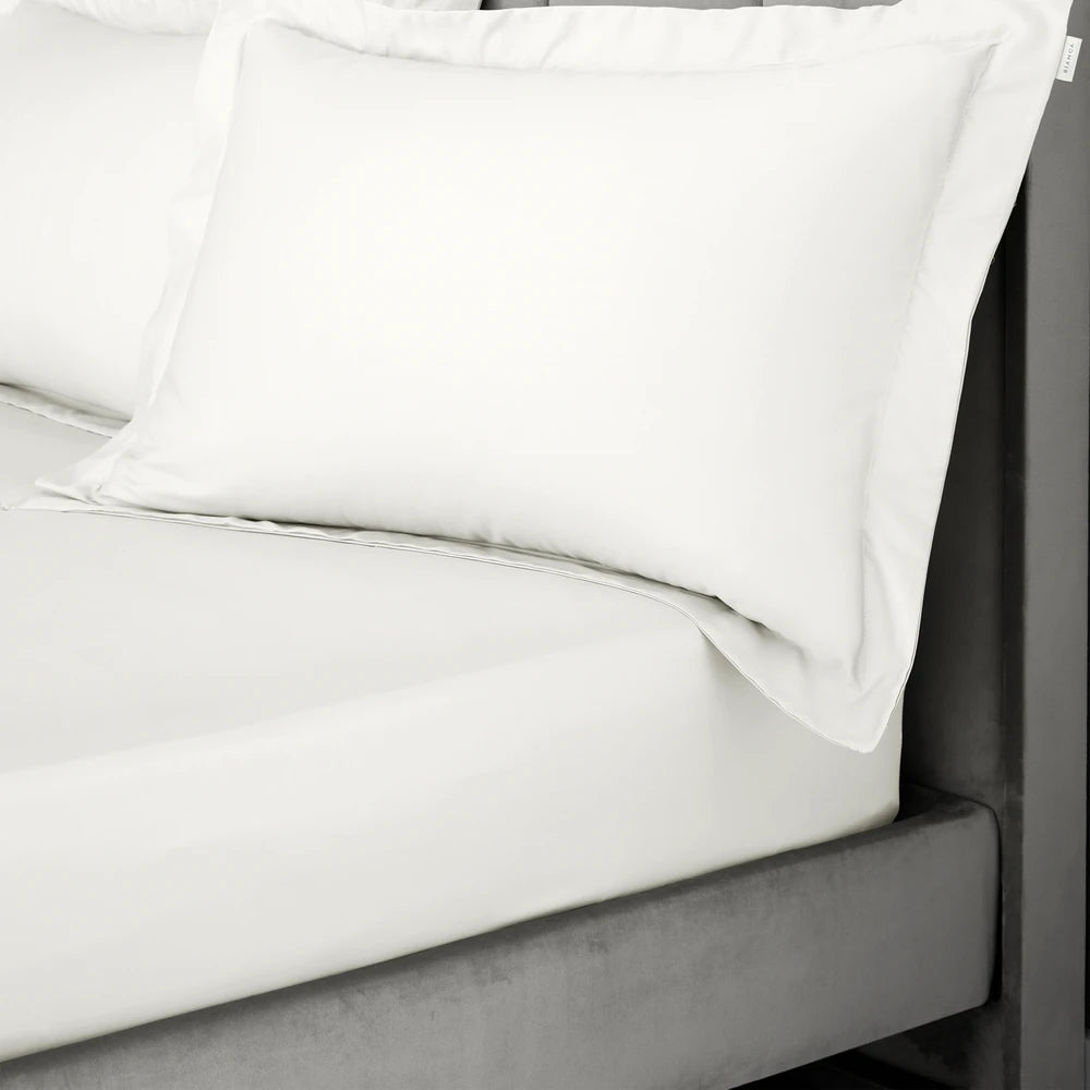Bianca 400TC Cotton Sateen Fitted Sheet | Ivory