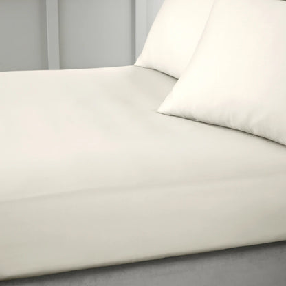 Bianca 400TC Cotton Sateen Fitted Sheet | Oyster