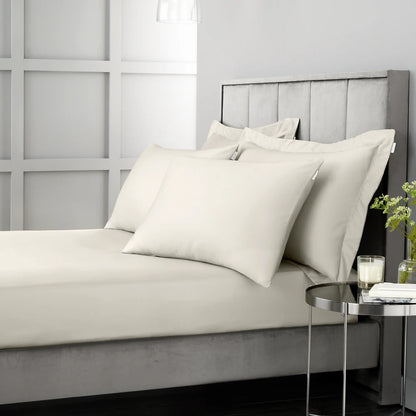 Bianca 400TC Cotton Sateen Fitted Sheet | Oyster