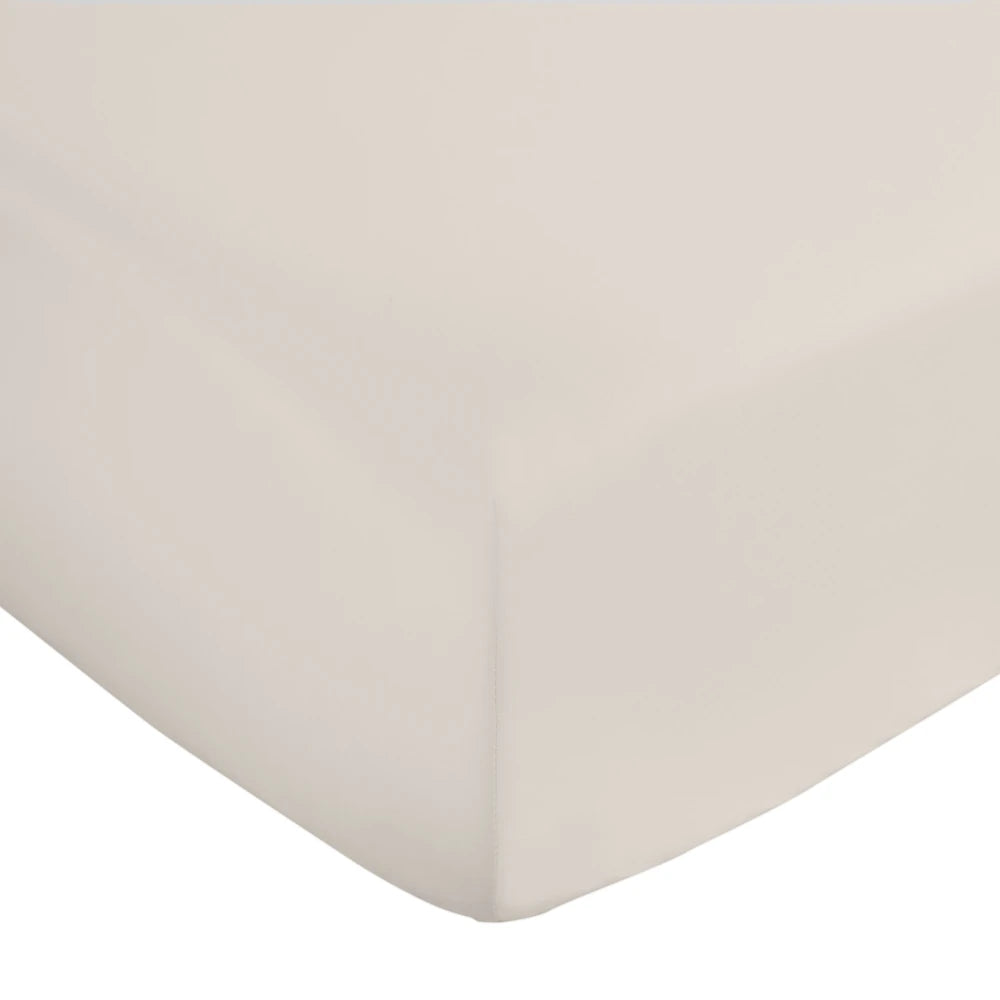 Bianca 400TC Cotton Sateen Fitted Sheet | Oyster