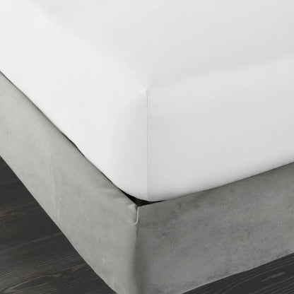 Bianca 400TC Cotton Sateen Fitted Sheet | White
