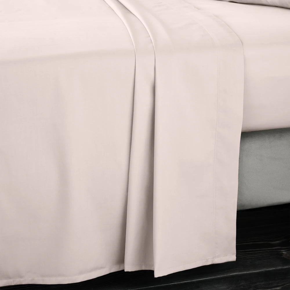 Bianca 400TC Cotton Sateen Flat Sheet | Blush Pink