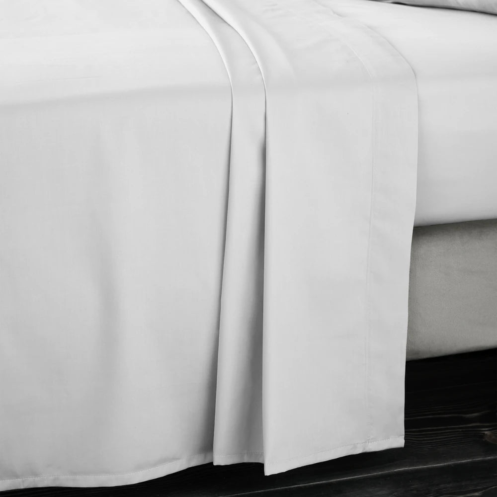 Bianca 400TC Cotton Sateen Flat Sheet | Dove Grey