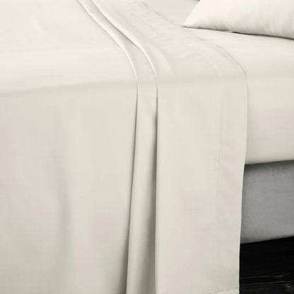 Bianca 400TC Cotton Sateen Flat Sheet | Oyster