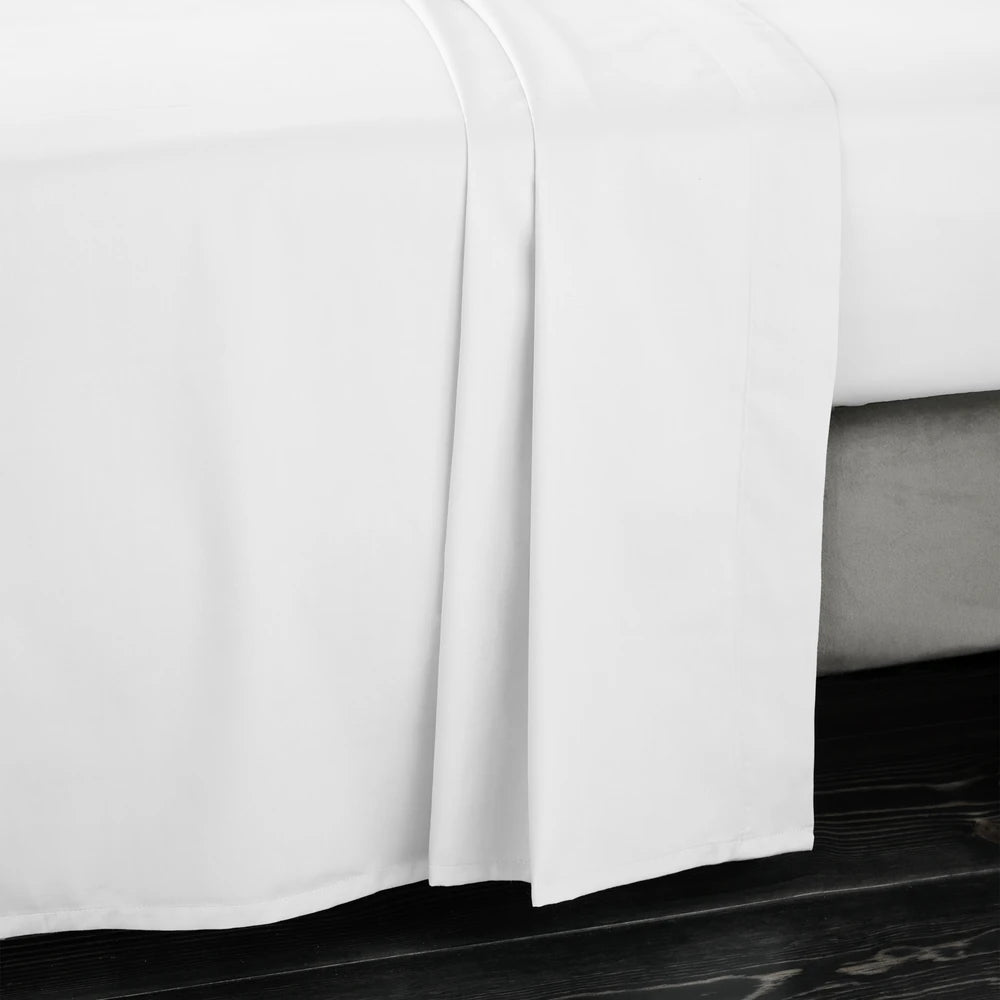 Bianca 400TC Cotton Sateen Flat Sheet | White
