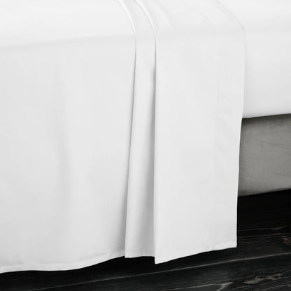 Bianca 400TC Cotton Sateen Flat Sheet | White