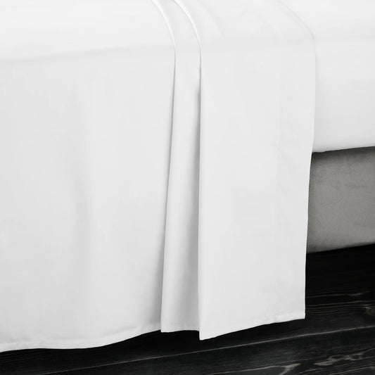 Bianca 400TC Cotton Sateen Flat Sheet | White