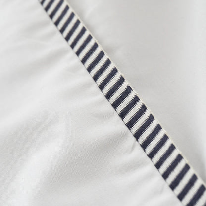 Bianca Contrast Trim Duvet Set | White & Black