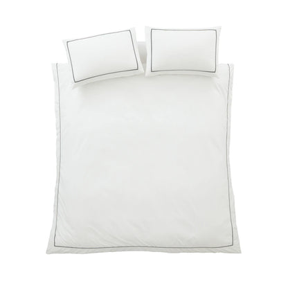 Bianca Contrast Trim Duvet Set | White & Black