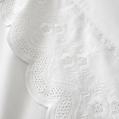 Bianca Elise Lace Duvet Set | White