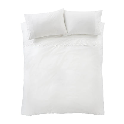 Bianca Elise Lace Duvet Set | White