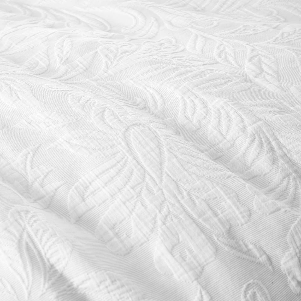 Bianca Fleur Matelassé Duvet Set | White