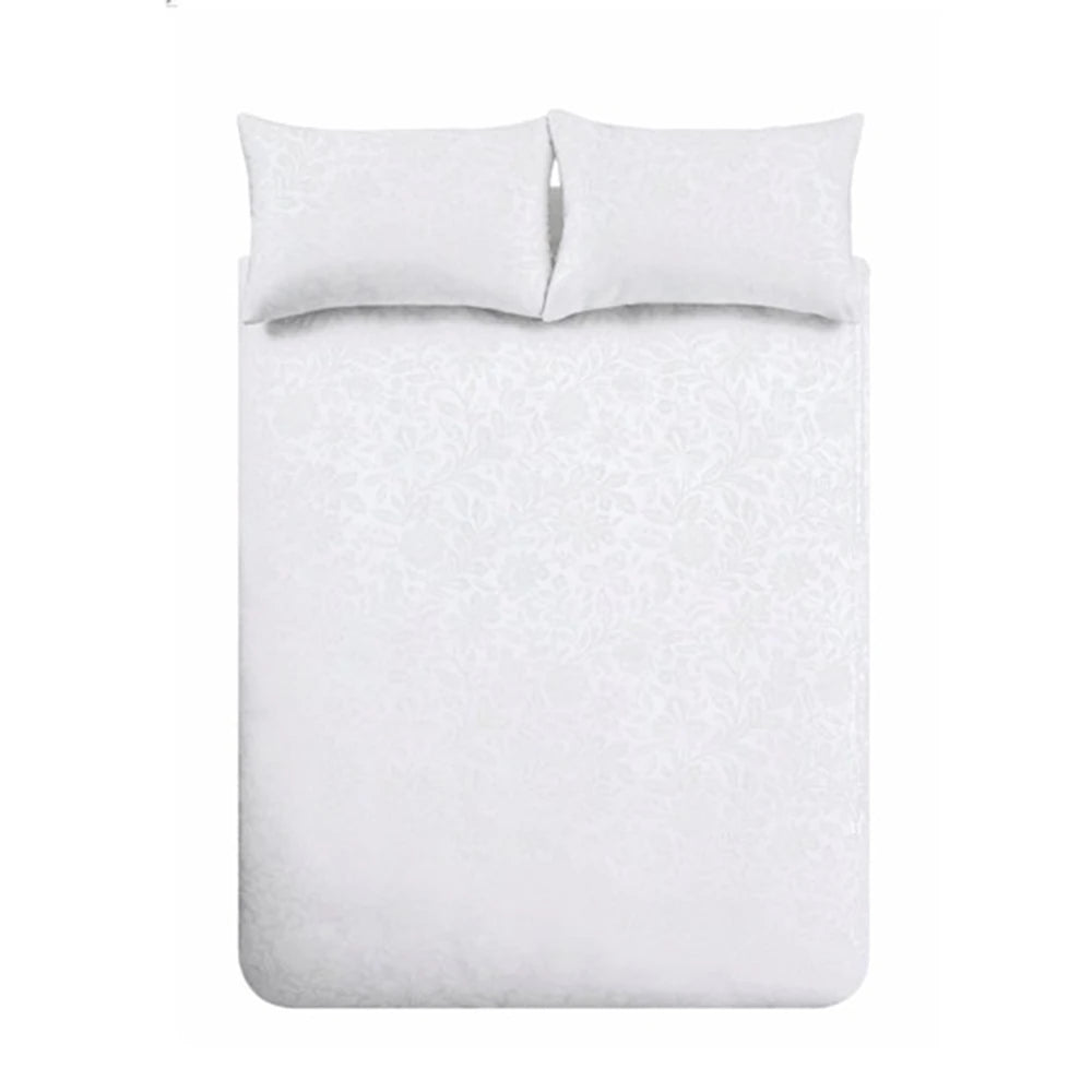Bianca Fleur Matelassé Duvet Set | White