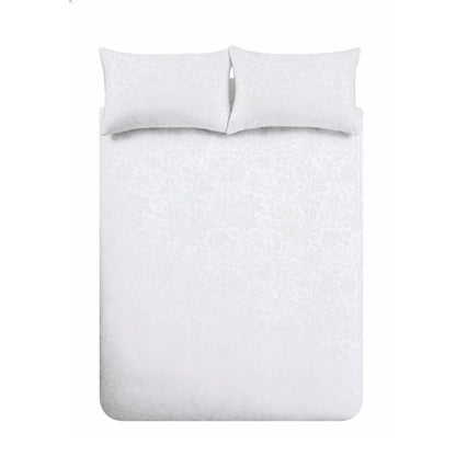Bianca Fleur Matelassé Duvet Set | White