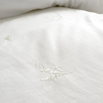 Bianca Lottie Embroidery Duvet Set | White